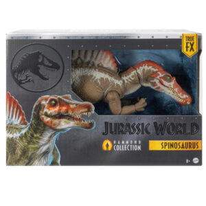 MattelHammondCollectionSpinosaurusBox Jurassic World Hammond Collection Spinosaurus Action Figure