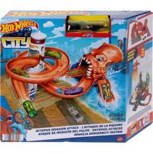 Slide2 Hot Wheels City Octopus Invasion Attack Vehicle Playset